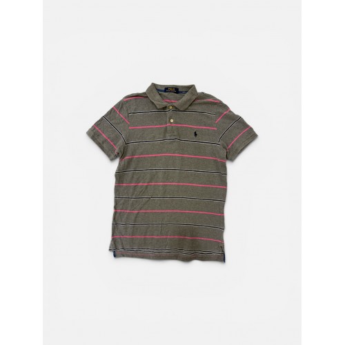 Polo Ralph Lauren Γκρι Ριγέ Ανδρική Μπλούζα Polo
